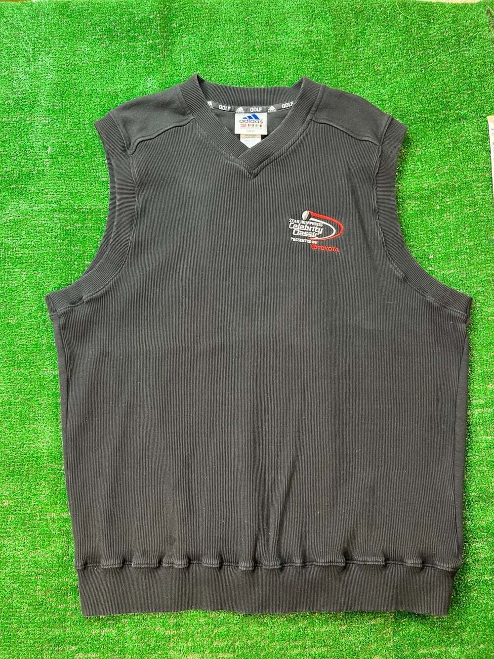 Adidas Golf Vest Size XL Black Stan Humphries Celebrity Classic